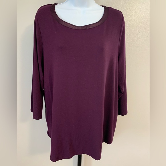 Premise Tops - Premise Women's Long Sleeve Top in Deep Purple